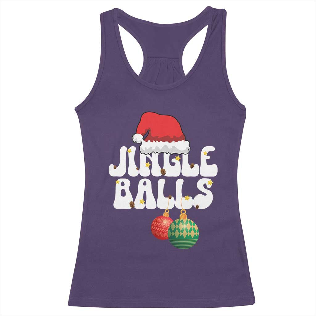 Christmas Jingle Balls Racerback Tank Top Funny Xmas Couple Matching - Wonder Print Shop