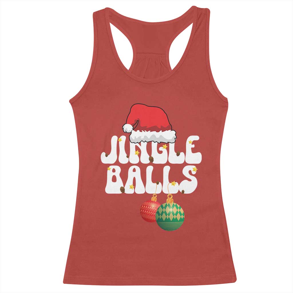 Christmas Jingle Balls Racerback Tank Top Funny Xmas Couple Matching - Wonder Print Shop
