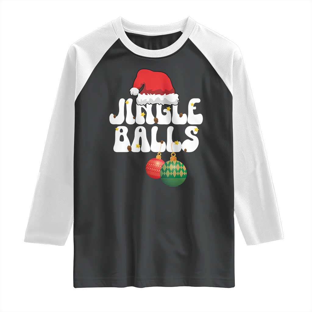 Christmas Jingle Balls Raglan Shirt Funny Xmas Couple Matching - Wonder Print Shop