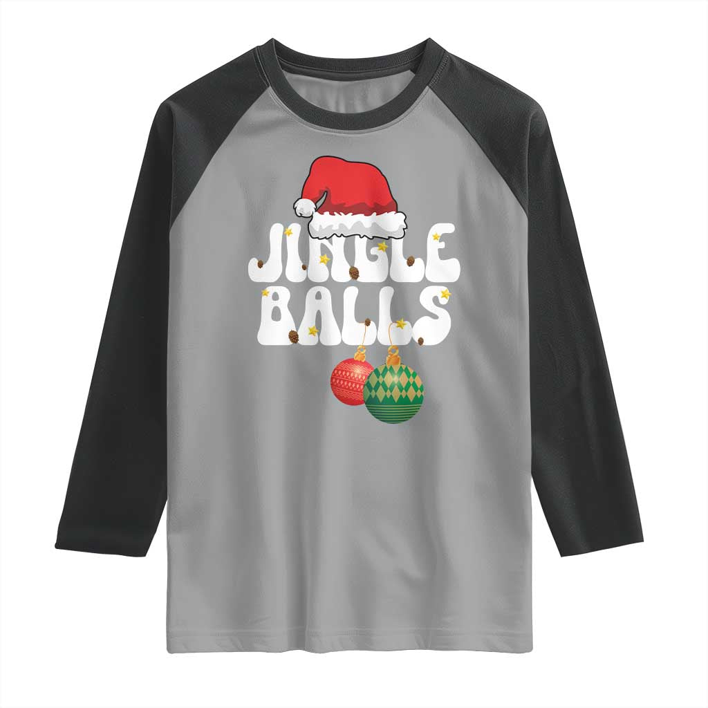 Christmas Jingle Balls Raglan Shirt Funny Xmas Couple Matching - Wonder Print Shop
