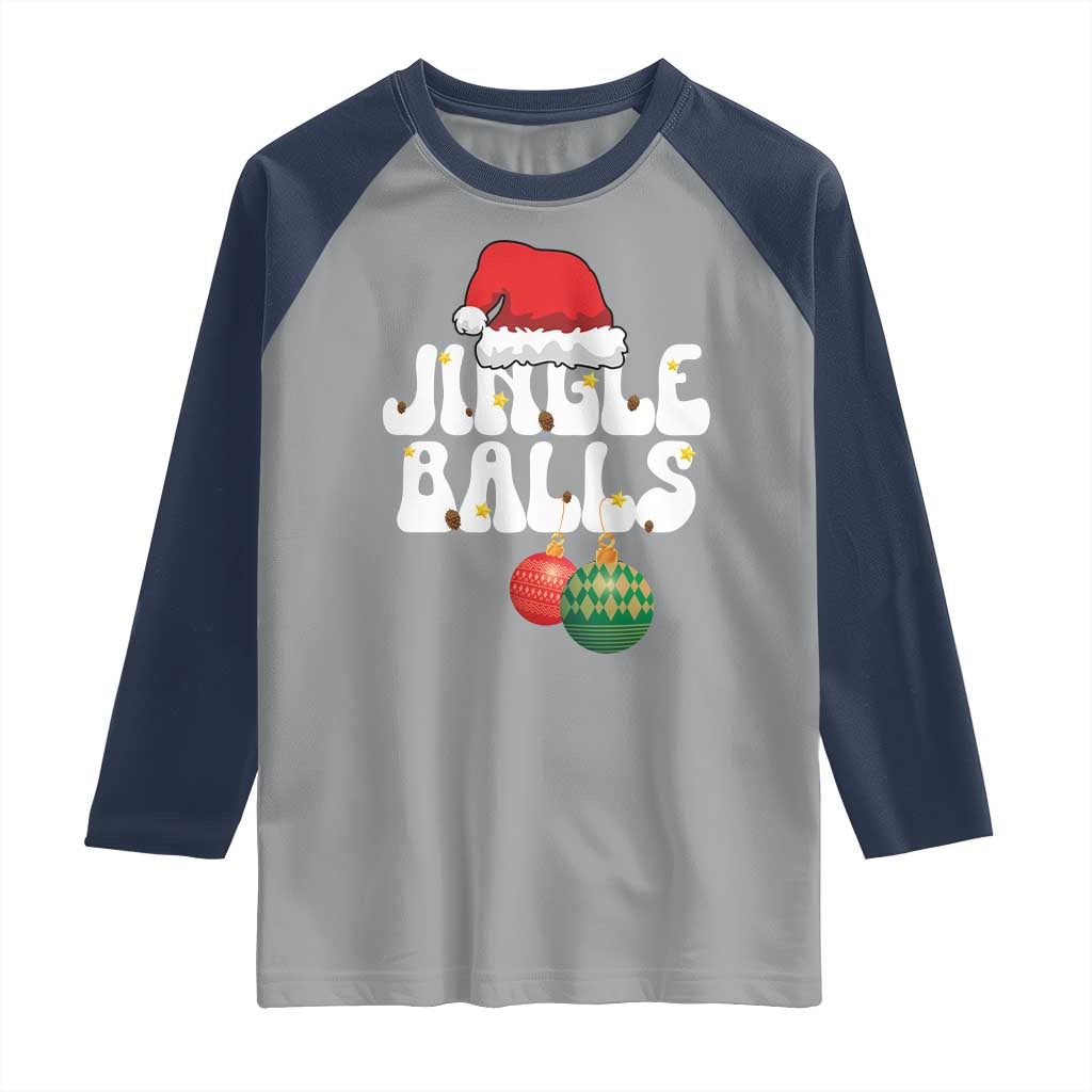 Christmas Jingle Balls Raglan Shirt Funny Xmas Couple Matching - Wonder Print Shop