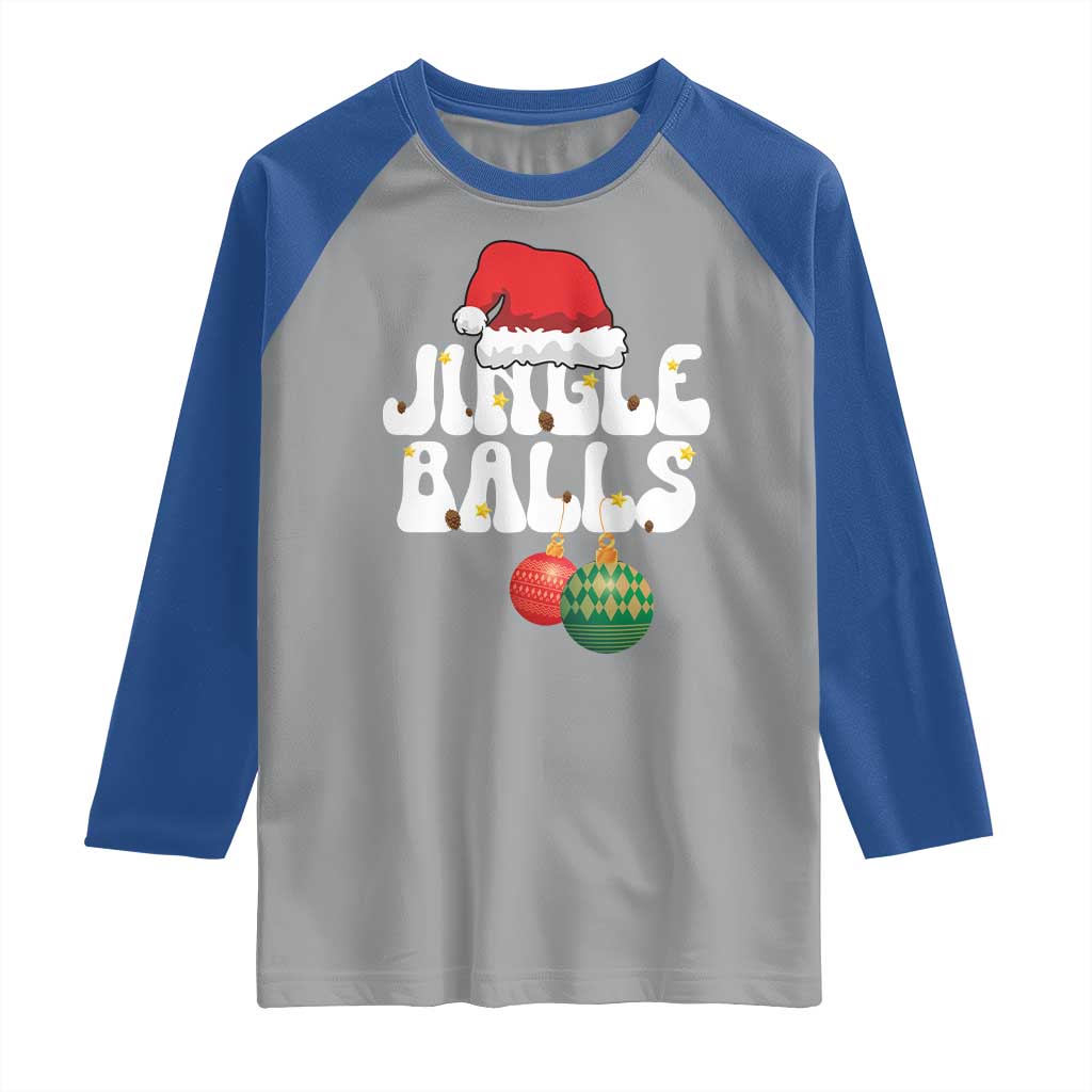Christmas Jingle Balls Raglan Shirt Funny Xmas Couple Matching - Wonder Print Shop
