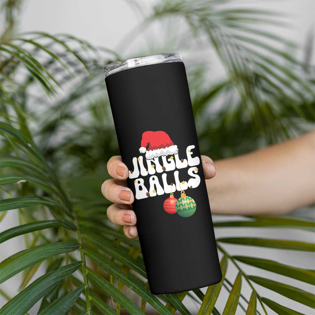 Christmas Jingle Balls Skinny Tumbler Funny Xmas Couple Matching - Wonder Print Shop