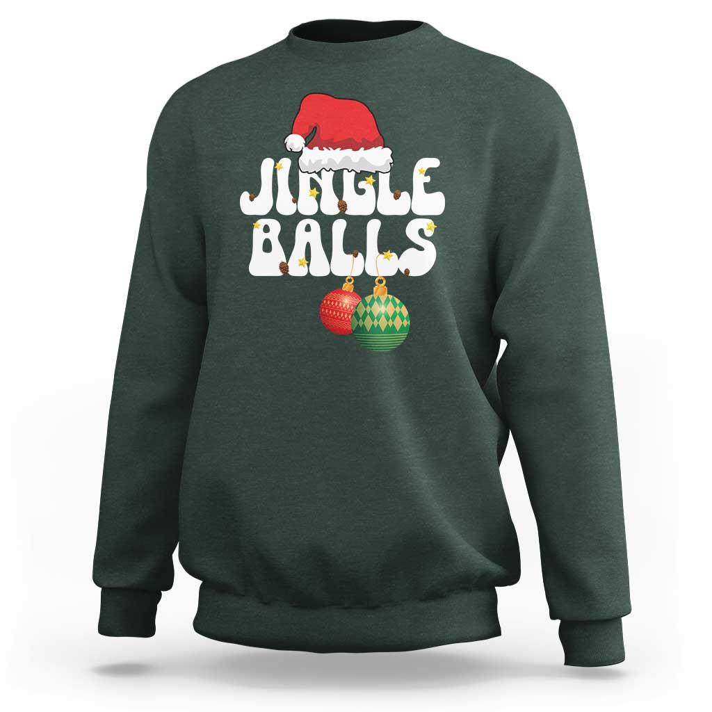Christmas Jingle Balls Sweatshirt Funny Xmas Couple Matching - Wonder Print Shop