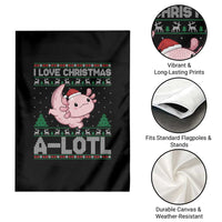 Funny Christmas Axolotl Garden Flag I Love Christmas A Lotl Xmas Salamander - Wonder Print Shop