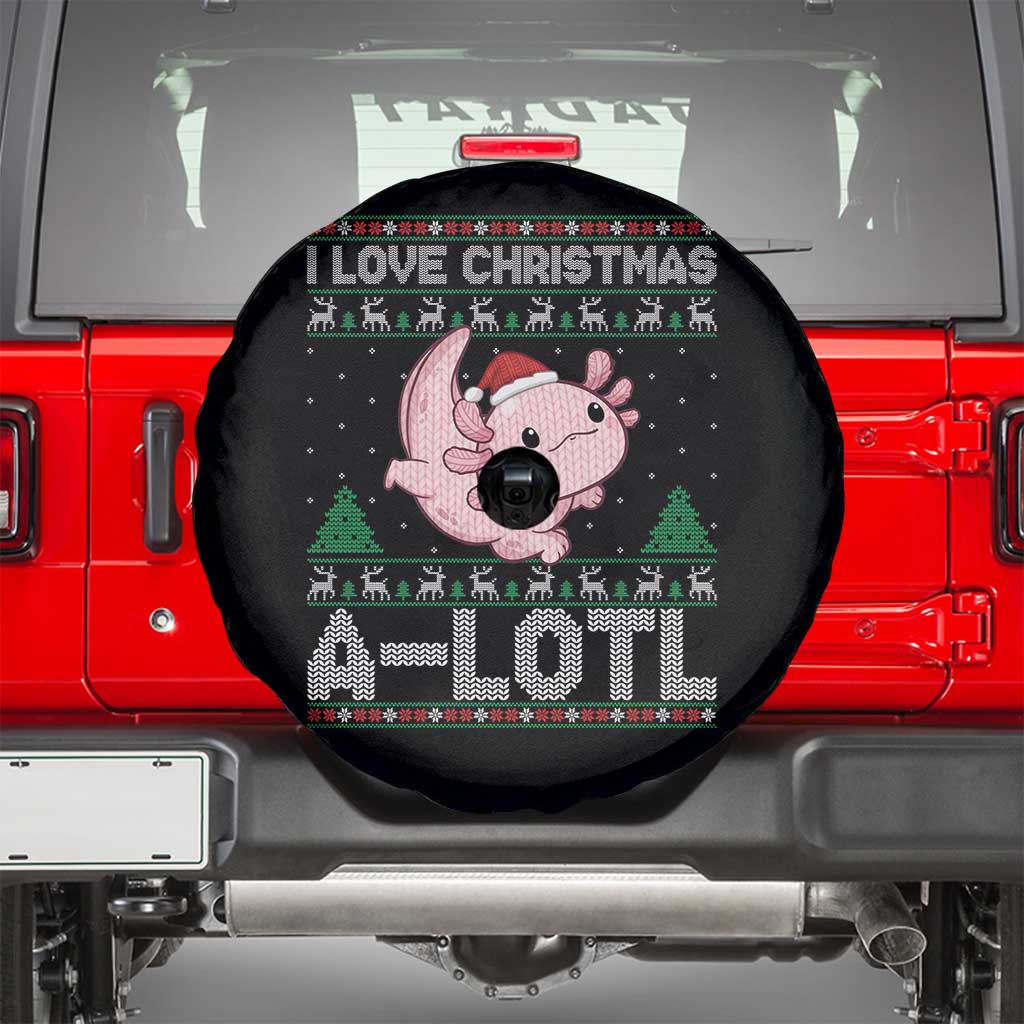 Funny Christmas Axolotl Spare Tire Cover I Love Christmas A Lotl Xmas Salamander - Wonder Print Shop