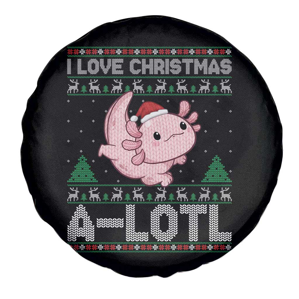 Funny Christmas Axolotl Spare Tire Cover I Love Christmas A Lotl Xmas Salamander - Wonder Print Shop