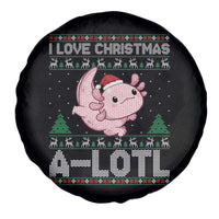 Funny Christmas Axolotl Spare Tire Cover I Love Christmas A Lotl Xmas Salamander - Wonder Print Shop