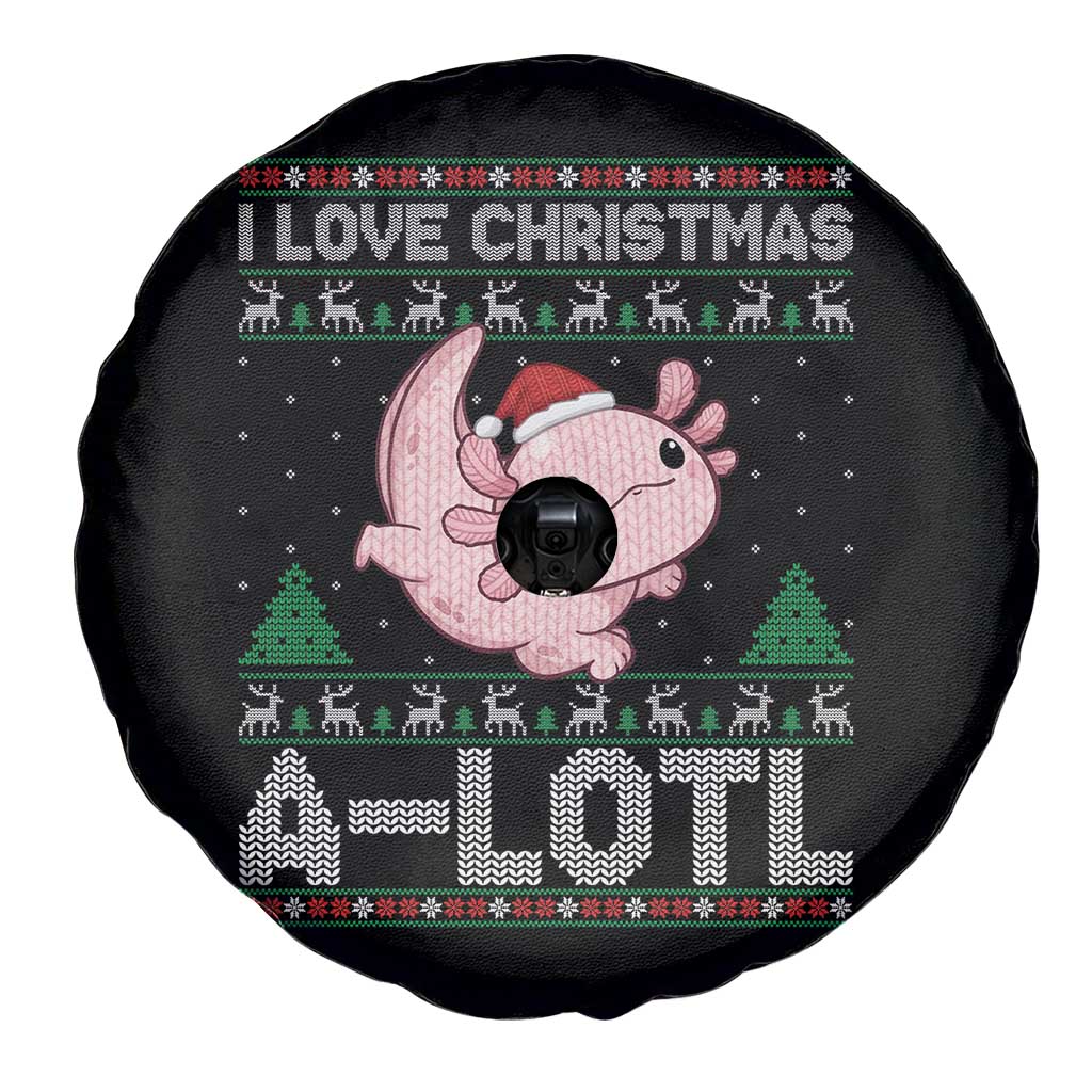 Funny Christmas Axolotl Spare Tire Cover I Love Christmas A Lotl Xmas Salamander - Wonder Print Shop