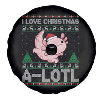 Funny Christmas Axolotl Spare Tire Cover I Love Christmas A Lotl Xmas Salamander - Wonder Print Shop