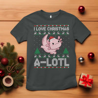Funny Christmas Axolotl T Shirt I Love Christmas A Lotl Xmas Salamander - Wonder Print Shop
