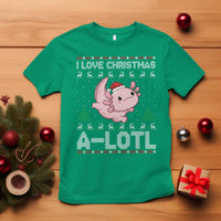 Funny Christmas Axolotl T Shirt I Love Christmas A Lotl Xmas Salamander - Wonder Print Shop