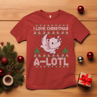 Funny Christmas Axolotl T Shirt I Love Christmas A Lotl Xmas Salamander - Wonder Print Shop