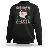 Funny Christmas Axolotl Sweatshirt I Love Christmas A Lotl Xmas Salamander - Wonder Print Shop