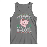 Funny Christmas Axolotl Tank Top I Love Christmas A Lotl Xmas Salamander - Wonder Print Shop