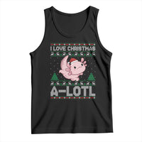 Funny Christmas Axolotl Tank Top I Love Christmas A Lotl Xmas Salamander - Wonder Print Shop