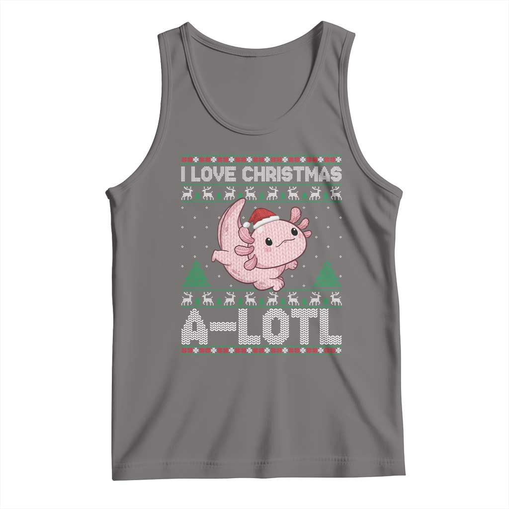 Funny Christmas Axolotl Tank Top I Love Christmas A Lotl Xmas Salamander - Wonder Print Shop