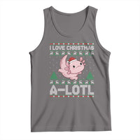 Funny Christmas Axolotl Tank Top I Love Christmas A Lotl Xmas Salamander - Wonder Print Shop