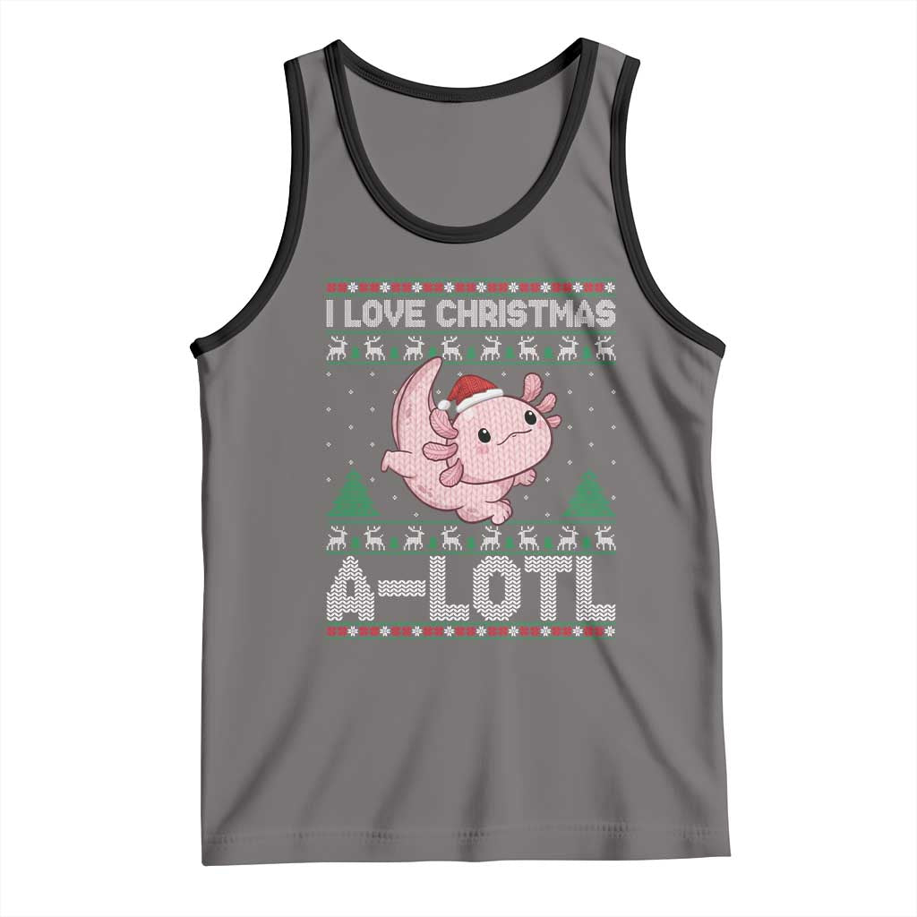 Funny Christmas Axolotl Tank Top I Love Christmas A Lotl Xmas Salamander - Wonder Print Shop