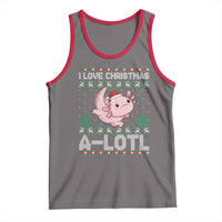 Funny Christmas Axolotl Tank Top I Love Christmas A Lotl Xmas Salamander - Wonder Print Shop