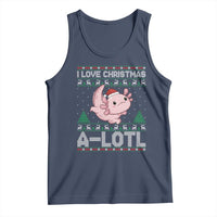Funny Christmas Axolotl Tank Top I Love Christmas A Lotl Xmas Salamander - Wonder Print Shop