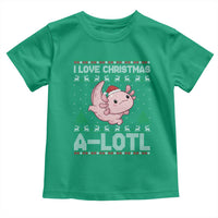 Funny Christmas Axolotl Toddler T Shirt I Love Christmas A Lotl Xmas Salamander - Wonder Print Shop