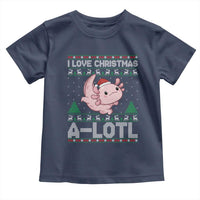 Funny Christmas Axolotl Toddler T Shirt I Love Christmas A Lotl Xmas Salamander - Wonder Print Shop