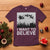 Funny Christmas Santa T Shirt I Want To Believe Sleigh With Reindeers - Wonder Print Shop