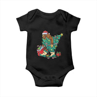 Funny Santa Bigfoot Christmas Tree Baby Onesie