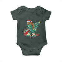 Funny Santa Bigfoot Christmas Tree Baby Onesie