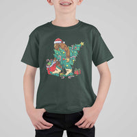 Funny Santa Bigfoot Christmas Tree T Shirt For Kid - Wonder Print Shop