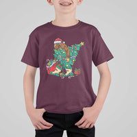 Funny Santa Bigfoot Christmas Tree T Shirt For Kid - Wonder Print Shop