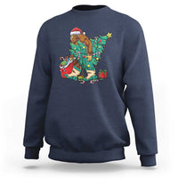 Funny Santa Bigfoot Christmas Tree Sweatshirt - Wonder Print Shop