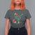 Funny Santa Bigfoot Christmas Tree T Shirt For Women - Wonder Print Shop
