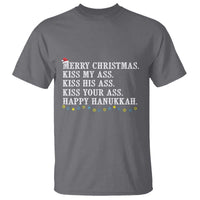 Funny Merry Christmas Kiss My His Your Ass Happy Hanukkah T Shirt - Wonder Print Shop