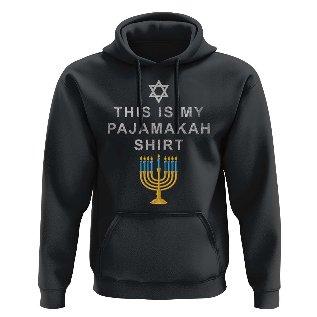 Hanukkah Hoodie This Is My Pajamakah Shirt Chanukah Jewish Menorah