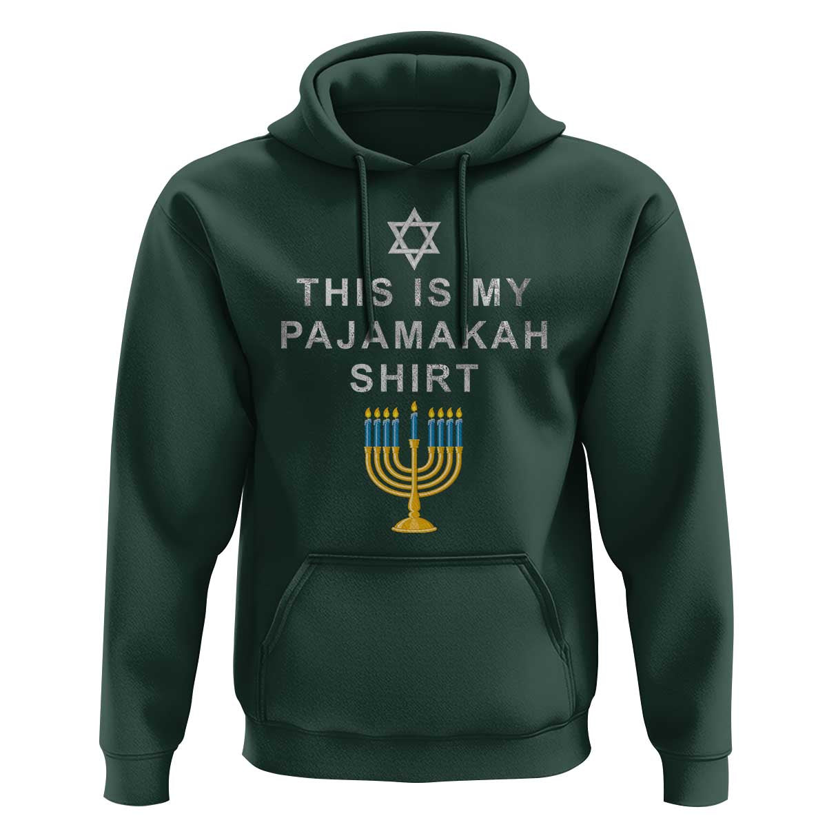 Hanukkah Hoodie This Is My Pajamakah Shirt Chanukah Jewish Menorah