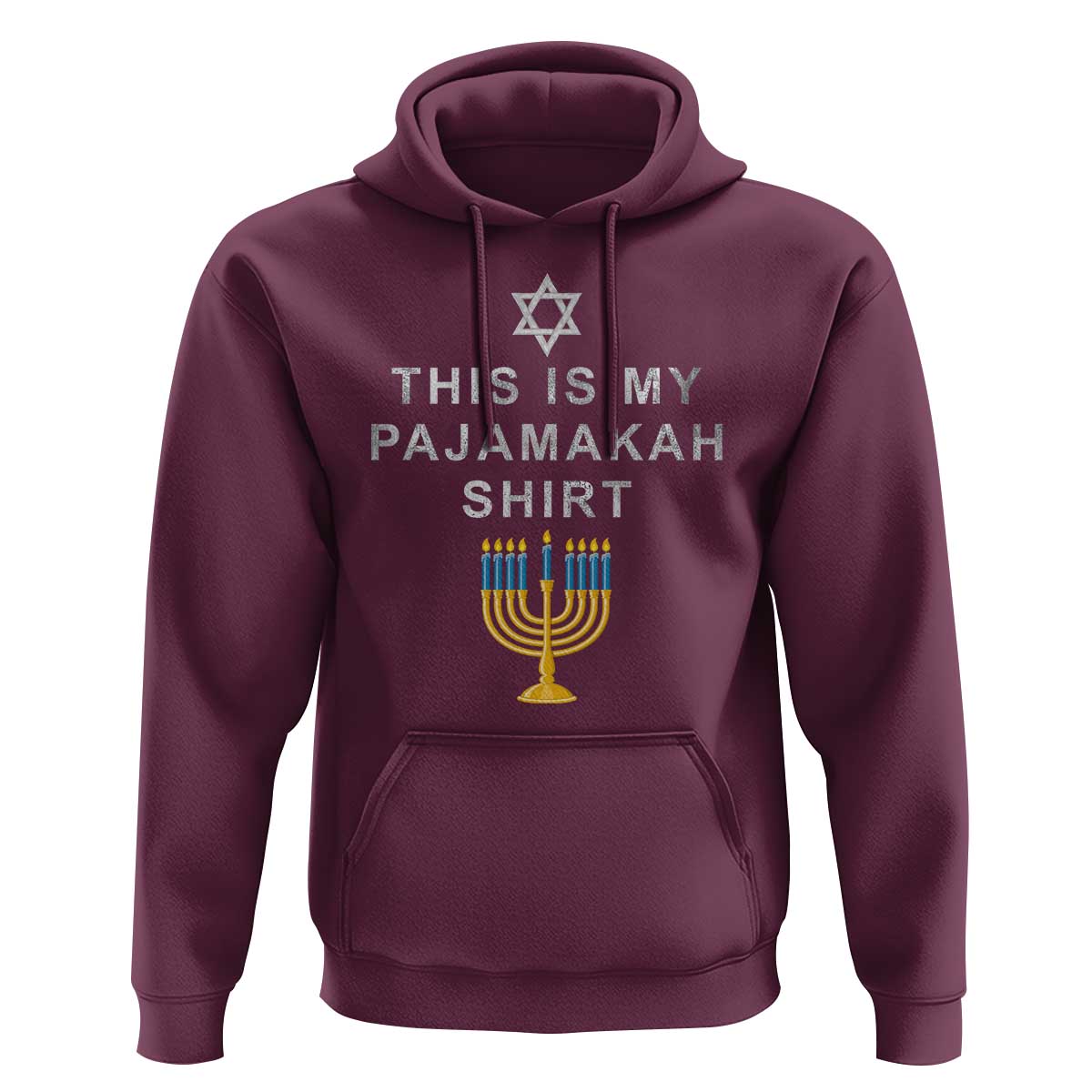 Hanukkah Hoodie This Is My Pajamakah Shirt Chanukah Jewish Menorah
