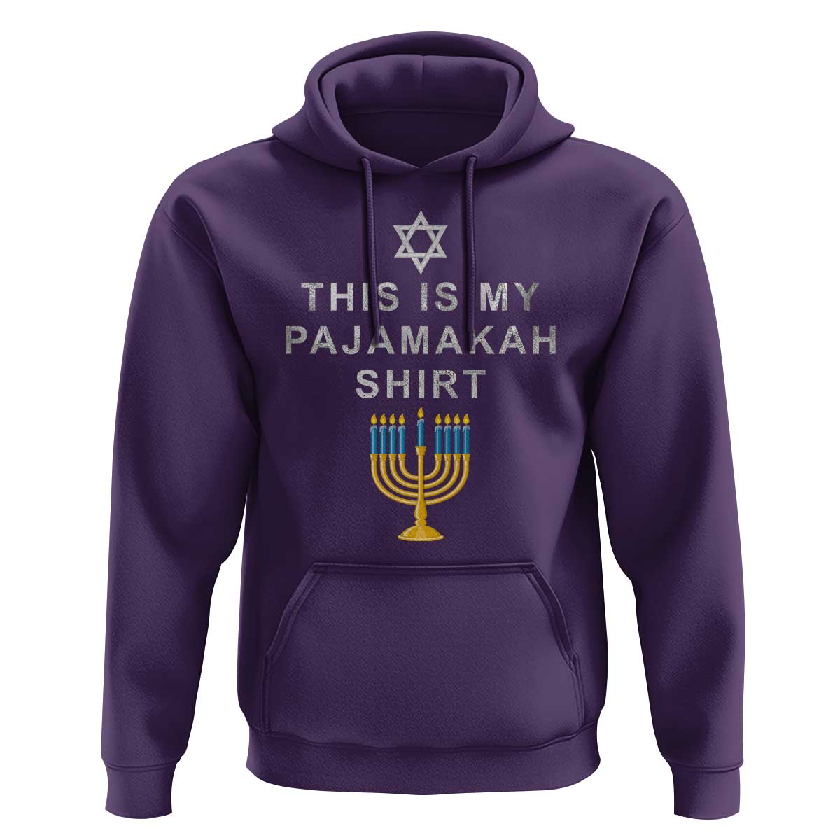 Hanukkah Hoodie This Is My Pajamakah Shirt Chanukah Jewish Menorah