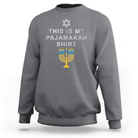 Hanukkah Sweatshirt This Is My Pajamakah Shirt Chanukah Jewish Menorah - Wonder Print Shop