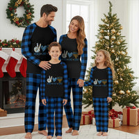 Hanukkah Plaid Pajama Set Peace Love Light Chanukah Jewish David Star - Wonder Print Shop