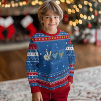 Peace Love Light Chanukah Jewish David Star Hanukkah Ugly Sweater - Wonder Print Shop