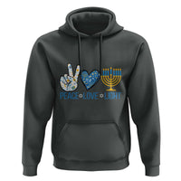Hanukkah Hoodie Peace Love Light Chanukah Jewish David Star