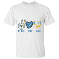 Hanukkah T Shirt Peace Love Light Chanukah Jewish David Star - Wonder Print Shop