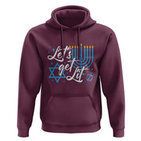Funny Hanukkah Hoodie Let's Get Lit Menorah David Star