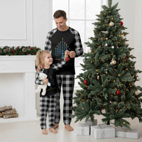 Happy Hanukkah Menorah Chanukah Jewish Holiday Plaid Pajama Set - Wonder Print Shop