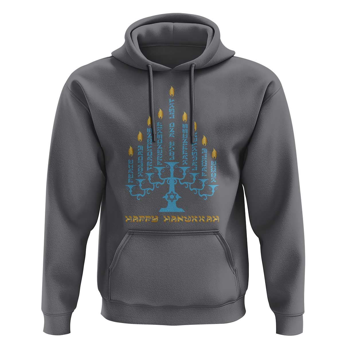 Happy Hanukkah Menorah Chanukah Jewish Holiday Hoodie