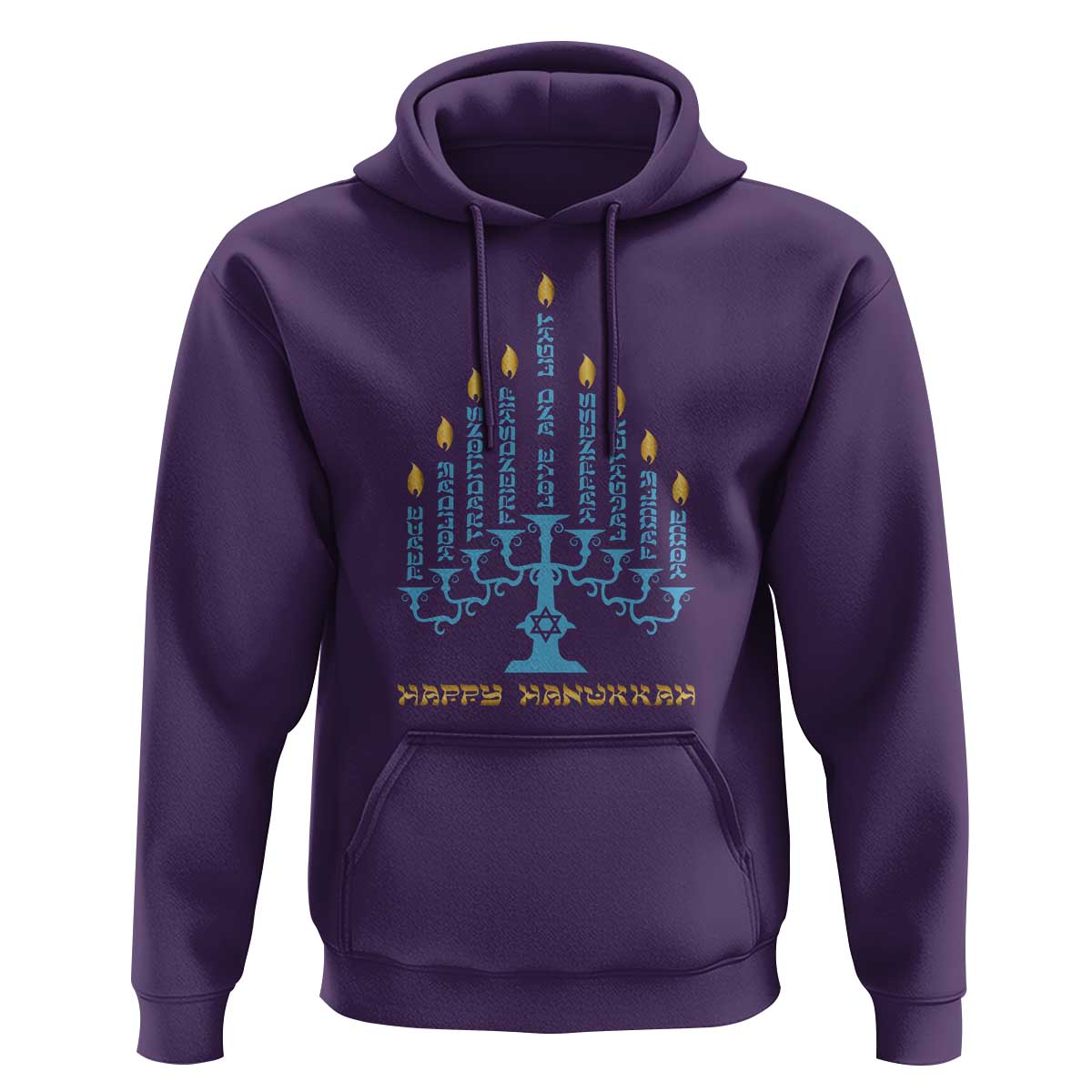 Happy Hanukkah Menorah Chanukah Jewish Holiday Hoodie