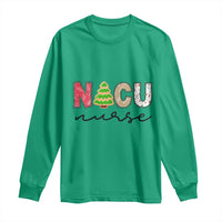 Funny NICU Labor Delivery Nurse Christmas Christmas Tree Long Sleeve Shirt