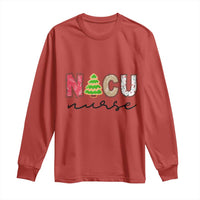 Funny NICU Labor Delivery Nurse Christmas Christmas Tree Long Sleeve Shirt